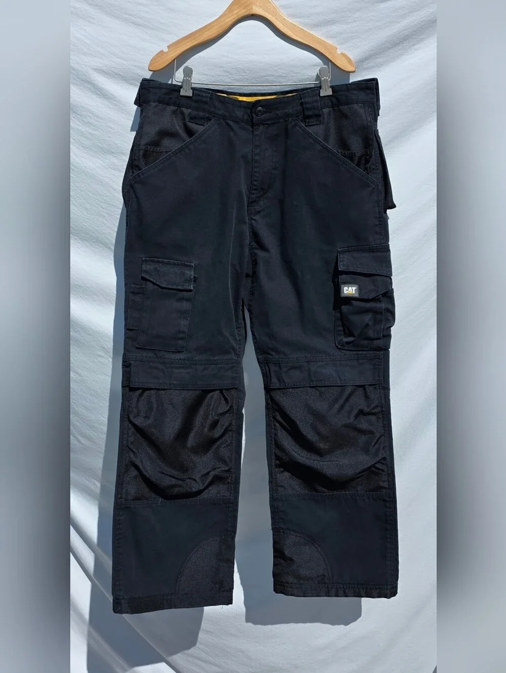 36/30 Caterpillar CAT Men's Black Utility Cargo Work Pants